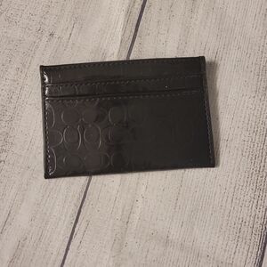 COACH Black Leather Card Holder
